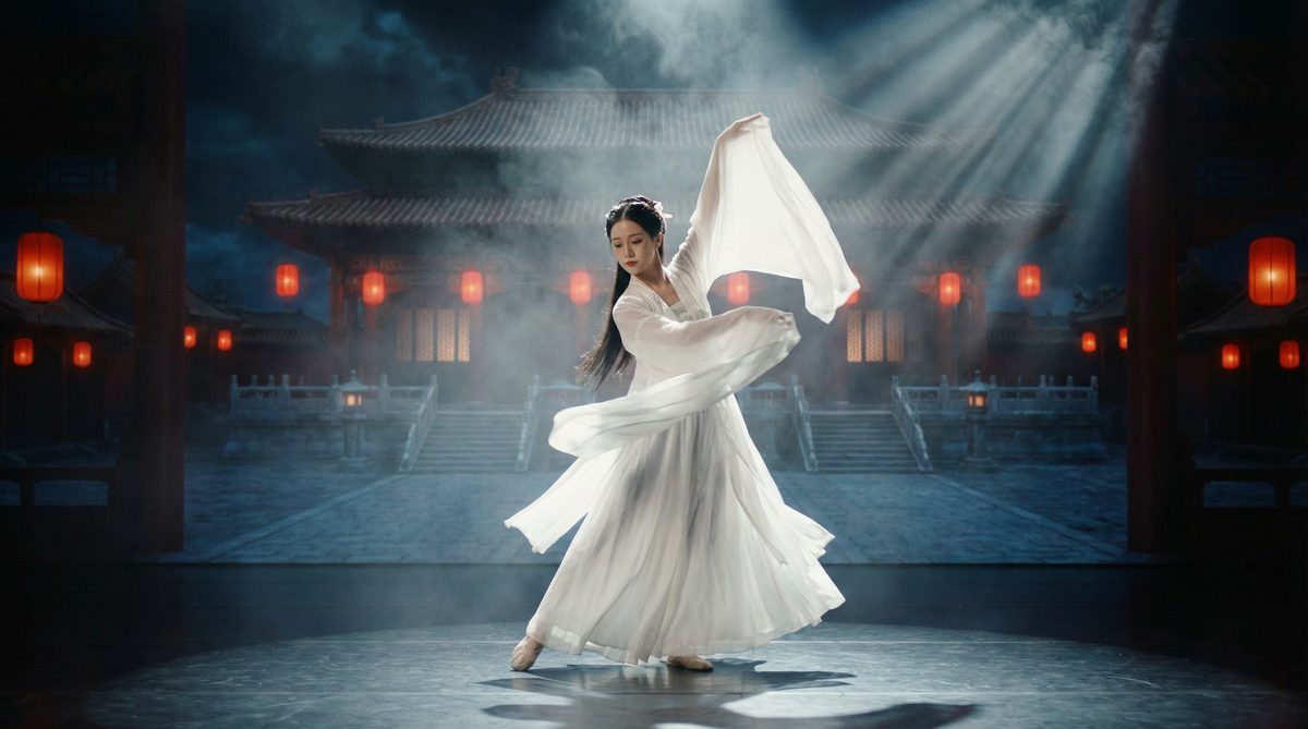 污污污古典舞蹈视频《月下飞天》